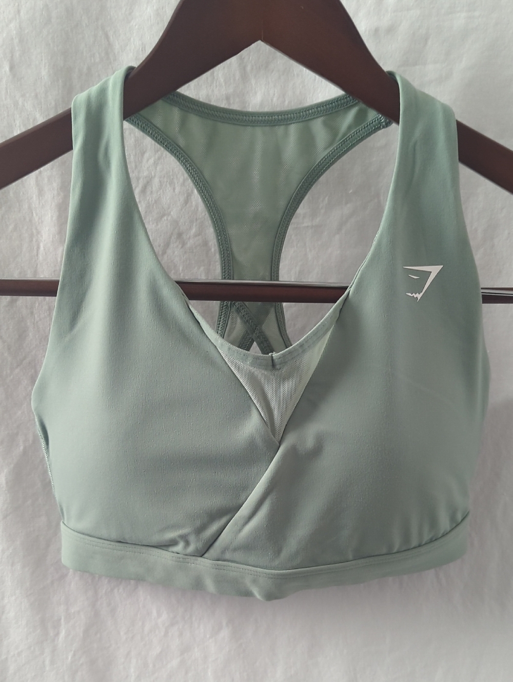 Gymshark Crossover Sports Bra - Desert Sage Green Size XS